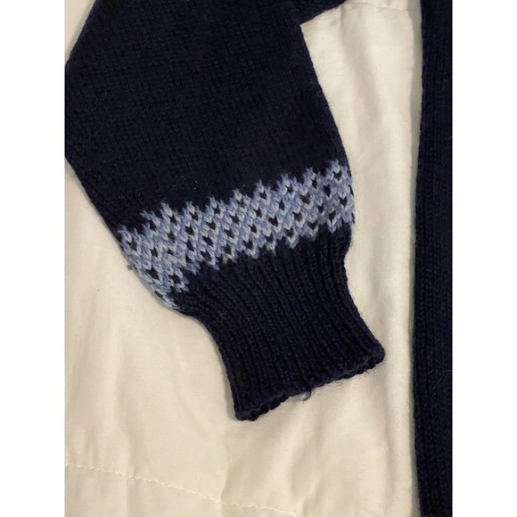 Paul Mage Sweater Womens Large Blue Fair Isle Wool Made in Denmark Vintage - Picture 4 of 11